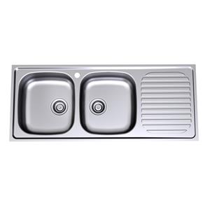 Radiant 1200mm Left Hand Double Bowl Sink