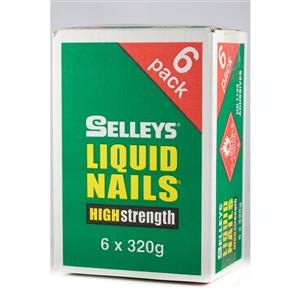 Selleys Liquid Nails 320g Construction Adhesive - 6 Pack