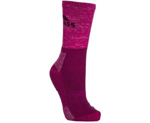 Trespass Womens/Ladies Leader Coolmax Polycotton Trekking Hiking Socks - Pink Lady Marl