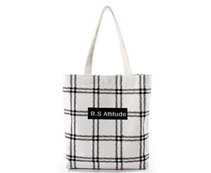 Women Canvas Tote Handbags Bag - Whiete