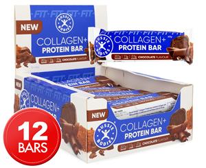 12 x Aussie Bodies FIT Collagen+ Protein Bar Chocolate 60g