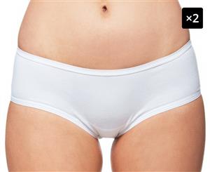 2 x Bonds Women's Comfytails Midi - White