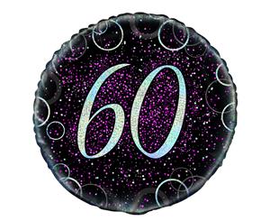 45cm Glitz Pink 60th Birthday Foil Balloon