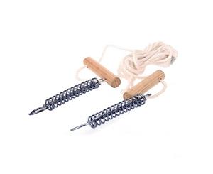 7m Double Guy Rope Set 7mm with wooden runner & Jumbo Trace Spring