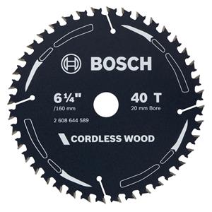 Bosch 160mm 40T TCT Circular Saw Blade for Wood Cutting - CORDLESS