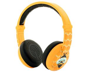 Buddyphones Wave Waterproof Wired/Wireless Bluetooth Kids Headphones Bee Yellow