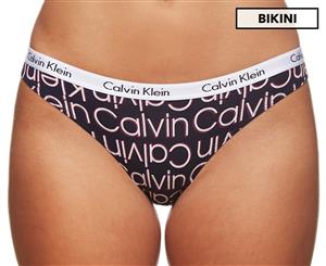 Calvin Klein Women's Carousel Bikini - Trace Logo/Blue Noir