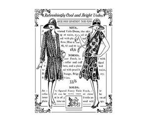 Crafty Individuals Unmounted Rubber Stamp 4.75 Inch X7 Inch Pack Bright Voile Ladies