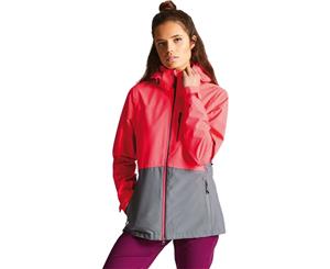 Dare 2b Womens/Ladies Verate Waterproof Breathable Durable Jacket Coat - NeonPk/Smoke