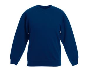 Fruit Of The Loom Childrens Unisex Set In Sleeve Sweatshirt (Pack Of 2) (Navy) - BC4367