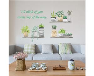 Green Plant Decals Wall Sticker (Size 78.5cm x 72cm)