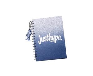 Hype Blue Speckle A5 Notebook With Rubber Charm - Blue