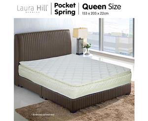 Laura Hill Pillow Top Pocket Spring 22in Mattress - Queen