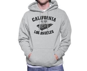 Route 66 California Wing Men's Hooded Sweatshirt - Heather Grey