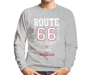 Route 66 The Old USA Highway Men's Sweatshirt - Heather Grey