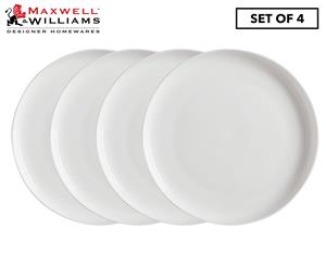 Set of 4 Maxwell & Williams 23cm Cashmere High Rim Entree Plates - White