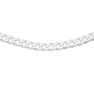 Silver 55cm Flat Curb Chain