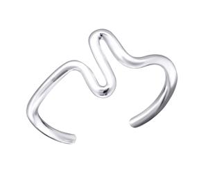 Sterling Silver Wave Toe Ring