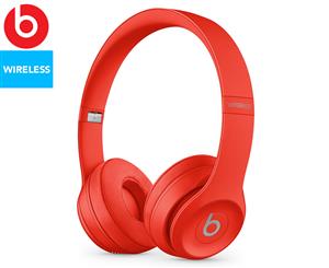 Beats Solo3 Bluetooth Wireless On-Ear Headphones - Citrus Red