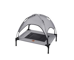 Charlie's Elevated Pet Bed With Tent - Light Grey - Medium76*61*18cm