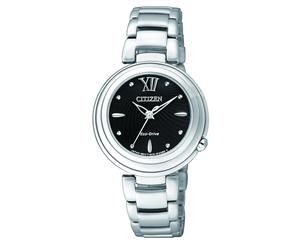 Citizen Women's 30mm Eco-Drive Stainless Steel Watch - Silver/Black