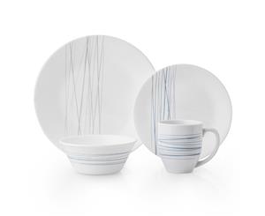 Corelle Boutique Silver Strand 16 Piece Dinner Set