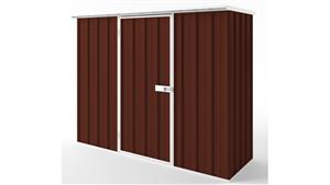 EasyShed S2308 Flat Roof Garden Shed - Heritage Red