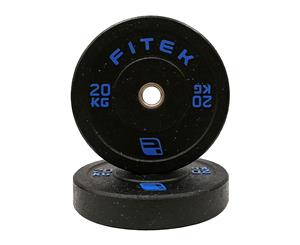 FITEK 20KG Pair Olympic Integrated Bumper Plates V2