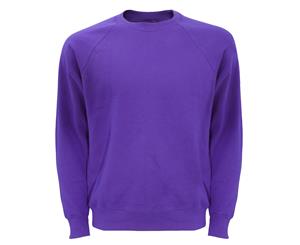 Fruit Of The Loom Mens Raglan Sleeve Belcoro Sweatshirt (Purple) - BC368