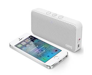 Iluv Mini Slim Wireless Bluetooth Portable Speaker for Smartphones/Laptops White