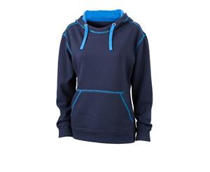 James And Nicholson Womens/Ladies Lifestyle Hoodie (Navy/Cobalt Blue) - FU487