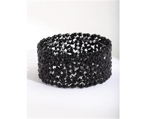 Lovisa Black Embellished Stone Stretch Bracelet