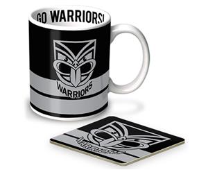 New Zealand Warriors NRL Ceramic Coffee Mug and Coaster Gift Set