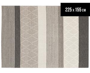 Rug Culture 225x155cm Studio Hand Woven Wool & Viscose Rug - Grey/Multi