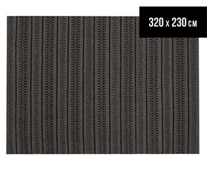 Rug Culture 320x230cm Hand Woven Flatweave Rug - Charcoal