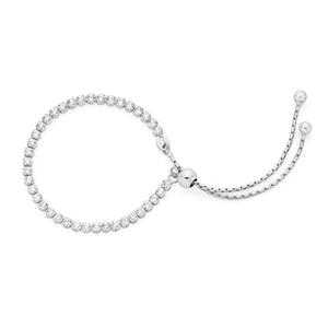 Silver CZ Friendship Bracelet