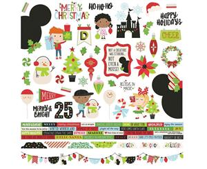 Simple Stories - Say Cheese Christmas Cardstock Stickers 12 inchX12 inch - Combo