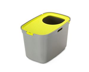 Top Entry Litter Box Moderna Top Cat - Warm Grey/Lemon