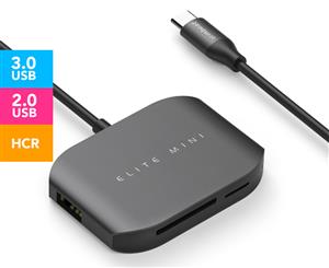 mbeat Elite Mini USB-C USB 2.0 & SD/Micro SD Adapter - Space Grey