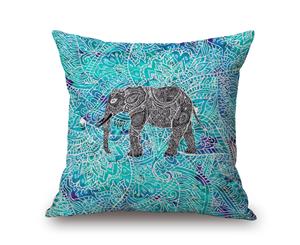 An elephant on Cotton&linen Pillow Cover 80604