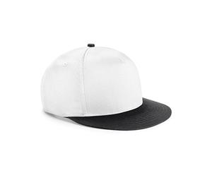 Beechfield Youth Unisex Retro Snapback Cap (White/ Black) - RW2605