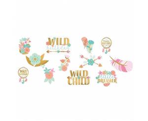 Boho Birthday Girl Cutouts Pack of 12