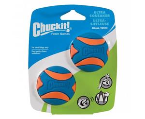 ChuckIt! Small 2 Pack Ultra Squeaker Dog & Puppy Balls (Chuck It)