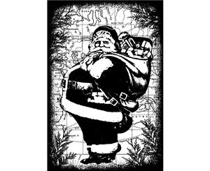 Darkroom Door Cling Stamp 4.5&quotX3"-Jolly Santa