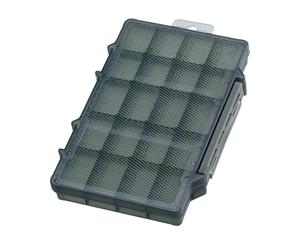 Foliage Green Daiichiseiko MC Case 195P - Fishing Tackle Tray with up to 20 Compartments