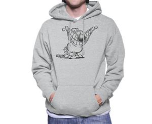 Grimmy Pulling A Smile Men's Hooded Sweatshirt - Heather Grey