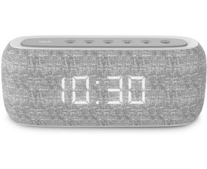 Havit M29 Wireless Bluetooth Speaker Dual Alarm Radio Clock LED Grey