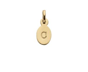 Kirstin Ash Initial Charm w/ 18K Gold Vermeil - C