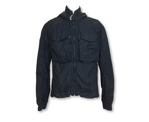 Men's Esemplare Windbreaker Jacket In Navy Cotton/Polyamide