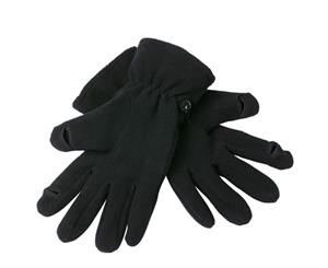 Myrtle Beach Adults Unisex Touch Screen Fleece Gloves (Black) - FU501